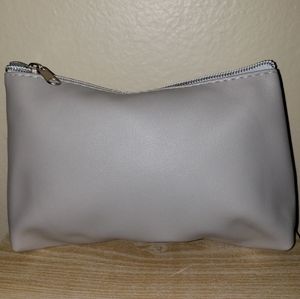 Cool grey makeup pouch